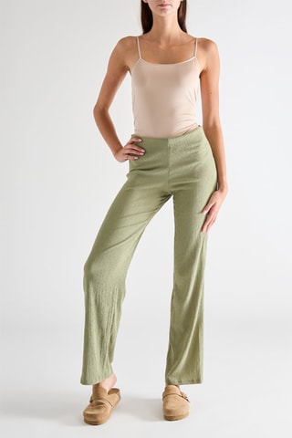 Pantaloni a vita alta - Verde chiaro