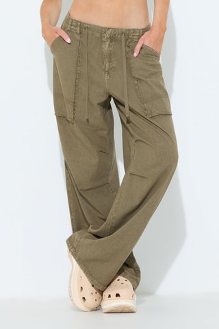 Pantaloni taglio fluido - Kaki scuro