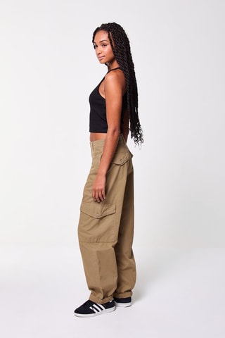 Pantaloni skater cargo a vita alta - Kaki