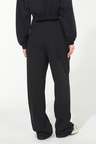 Pantaloni da completo a vita alta - Nero