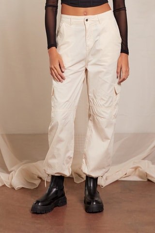 Pantaloni cargo - Ecrù