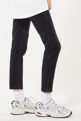 Jeans slim a vita alta - Nero