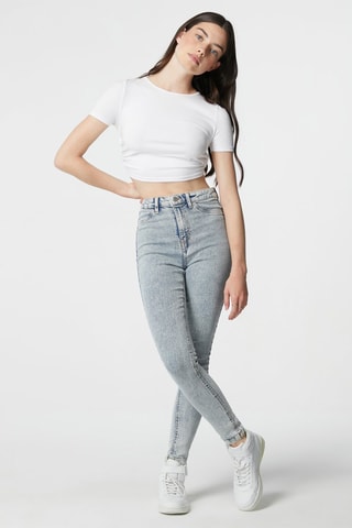 Jeans slim a vita alta - Blu notte