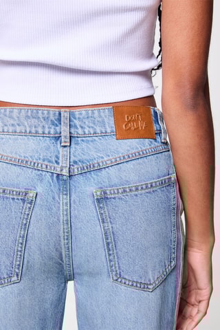 Vaquero recto de tiro alto - Azul