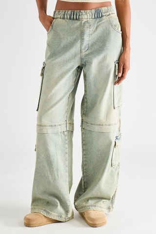 Jeans cargo - Celeste