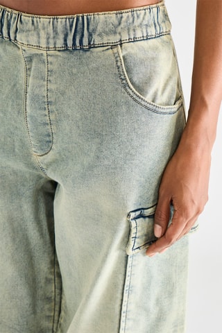 Jeans cargo - Celeste