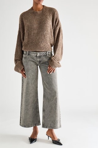 Jeans wide legs - Grigio