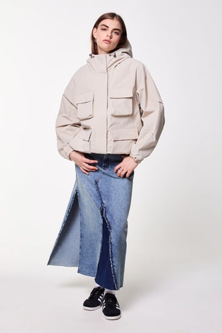 Chaqueta con capucha - Beige