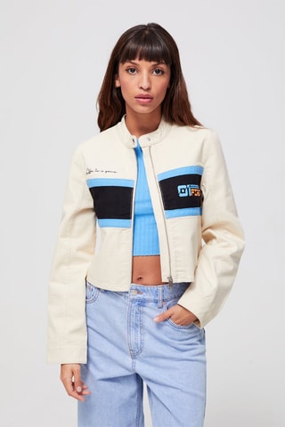 Giacca in jeans - Beige