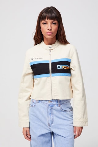 Giacca in jeans - Beige