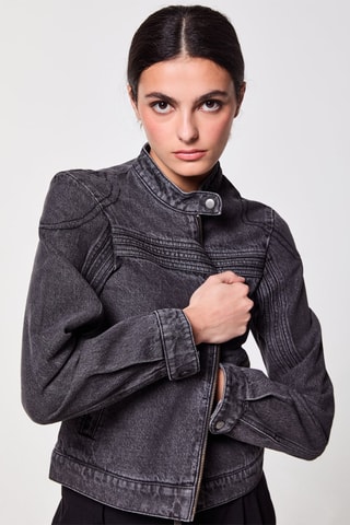 Chaqueta vaquera - Gris oscuro 