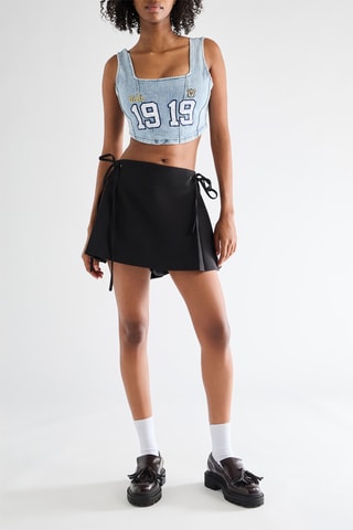 Crop top in jeans University of California Los Angeles - Azzurro