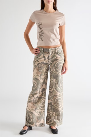 Top effetto uncinetto - Nero