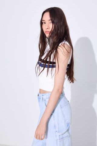 Top senza maniche - Ecrù