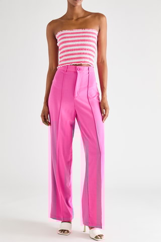 Crop top bustier - Malva e bianco