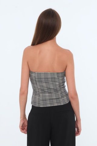 Top bustier - Nero e bianco