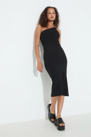 Vestido asimétrico - Negro