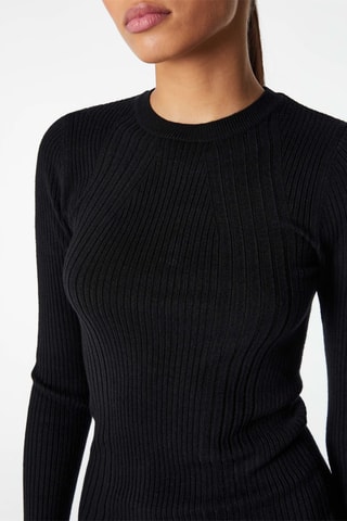 Vestido jersey - 
Negro