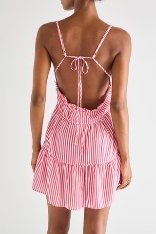 Vestido evasé - Rosa