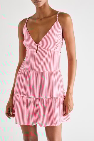 Vestido evasé - Rosa