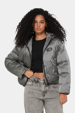 Piumino con cappuccio - Grigio antracite