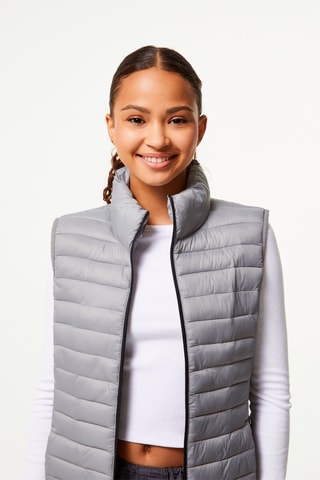 Piumino light senza maniche - Grigio chiaro