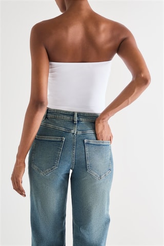 Bustier crop top - Wit