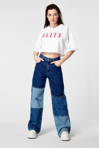T-shirt cropped Elite - Bianco