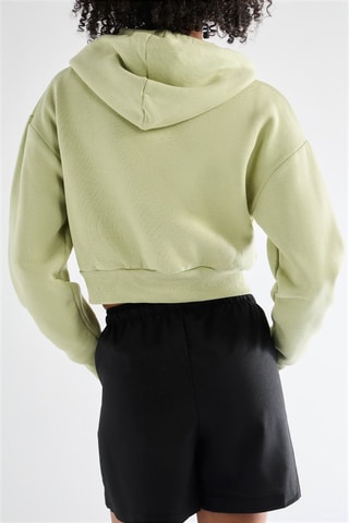 Felpa con cappuccio - Verde chiaro