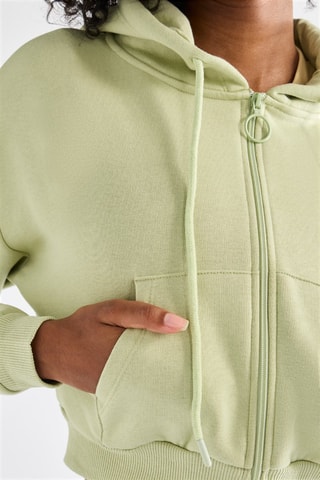 Felpa con cappuccio - Verde chiaro