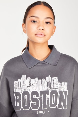 Felpa oversize - Grigio scuro