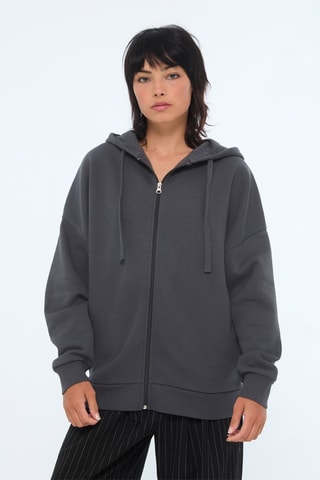 Sudadera con capucha - Gris oscuro