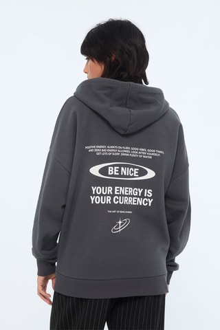 Sudadera con capucha - Gris oscuro