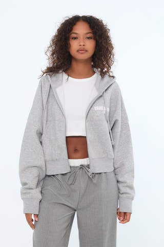 Felpa con cappuccio - Grigio