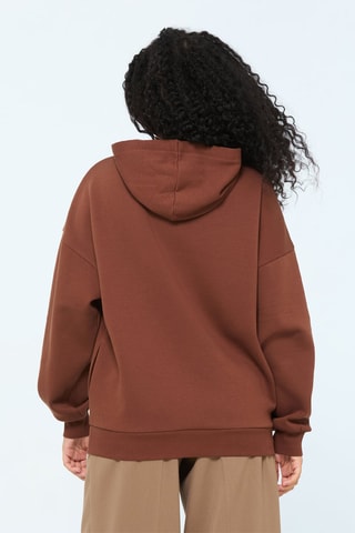 Felpa con cappuccio - Marrone