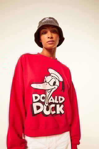 Felpa Daffy Duck Looney Tunes - Rosso