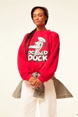 Felpa Daffy Duck Looney Tunes - Rosso