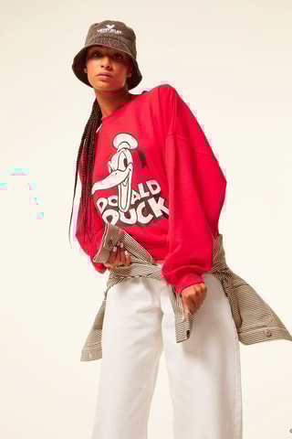 Felpa Daffy Duck Looney Tunes - Rosso