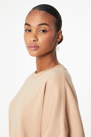 Felpa oversize - Beige