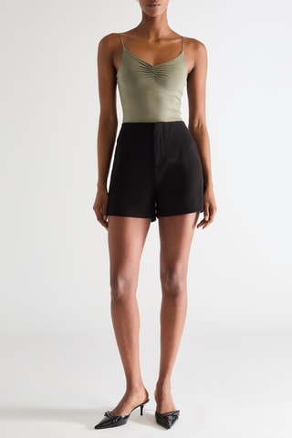 Shorts a vita alta - Nero