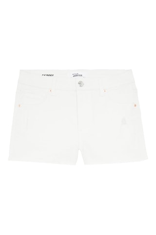 Shorts in jeans a vita alta - Bianco