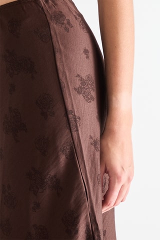 Gonna midi - Marrone