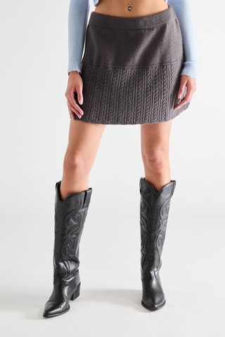 Gonna taglio dritto - Grigio scuro