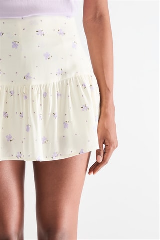 Gonna con volant - Panna