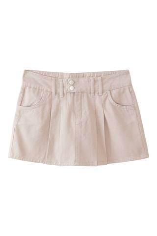 Minigonna in jeans - Taupe