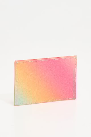 ##Porte-cartes en cuir - Rose