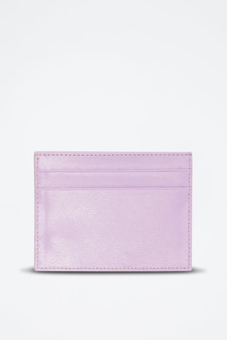 ##Porte-cartes en cuir - Mauve