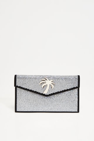 ##Pochette en cuir de chèvre - Argenté