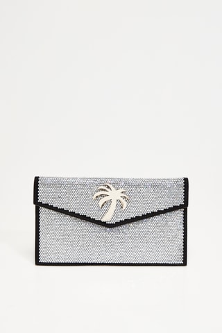 ##Pochette en cuir de chèvre - Argenté