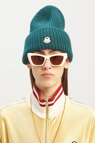 ##Bonnet en laine - Vert émeraude